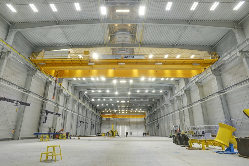 Oświetlenie diodowe hali produkcyjnej HFG - Opole, Polska Producent oświetlenia led z Wrocławia - Lediko